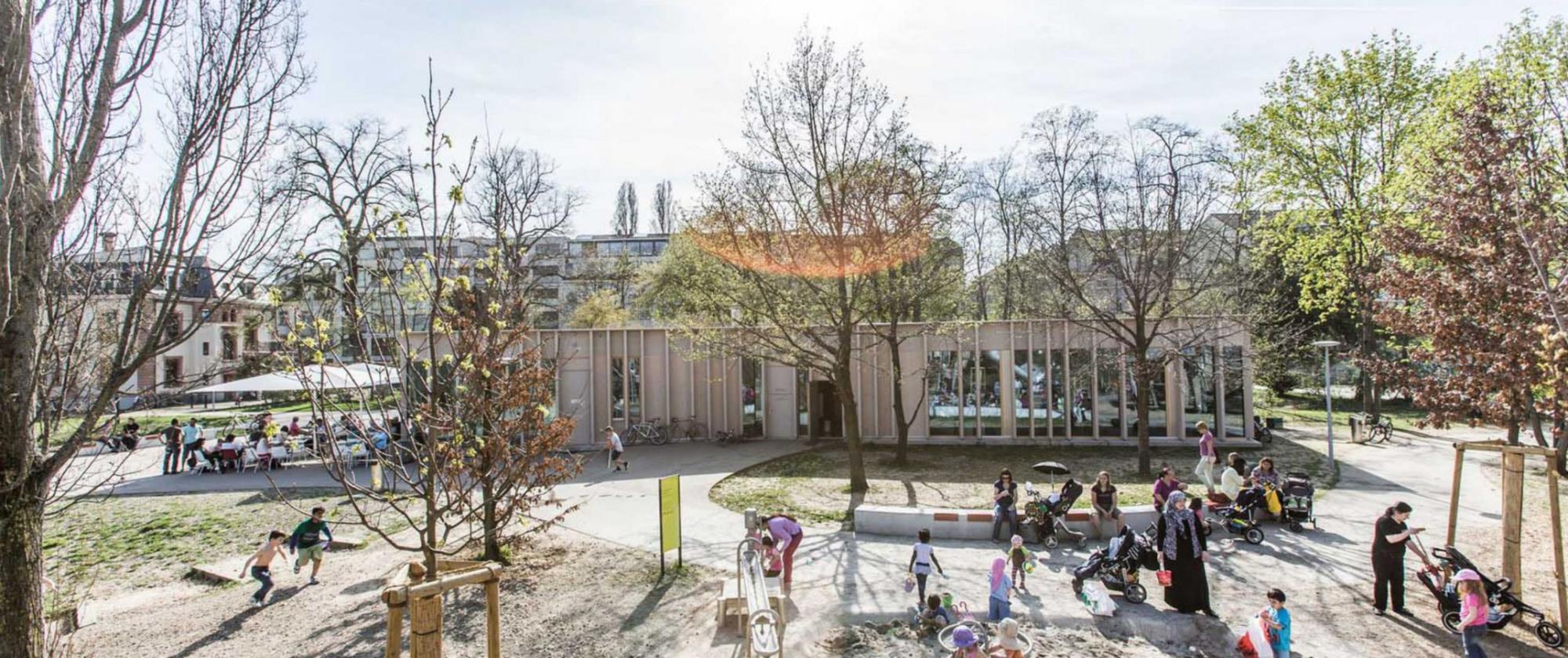 St. Johanns-Park, Basel : Neubau Pavillon und Teilumgestaltung Park